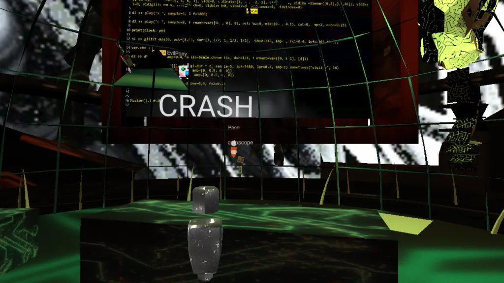 CrashServer Headquarter Concert 2 mozilla hubs 3d VR