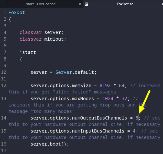 Supercollider Foxdot quark mod