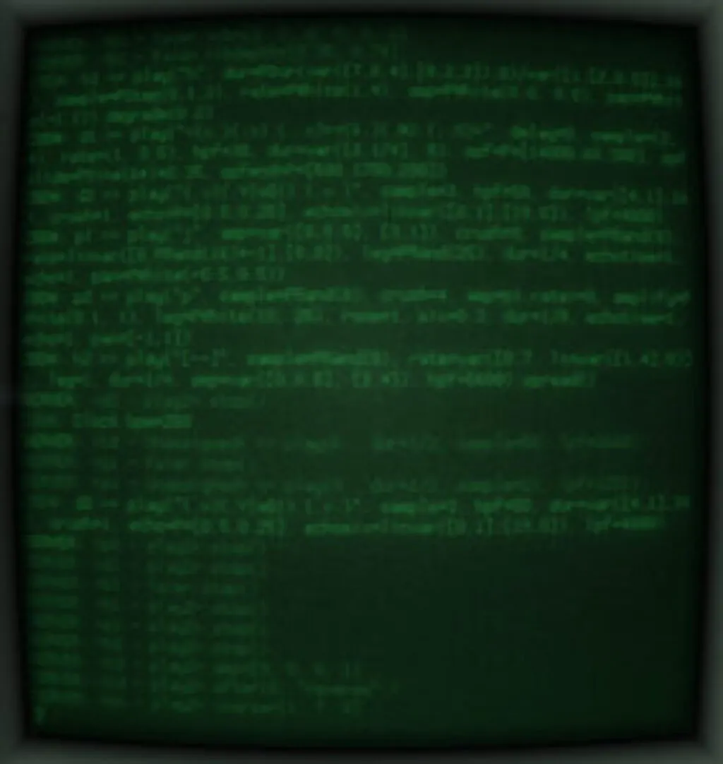 Cool retro term with code from troop and foxdot