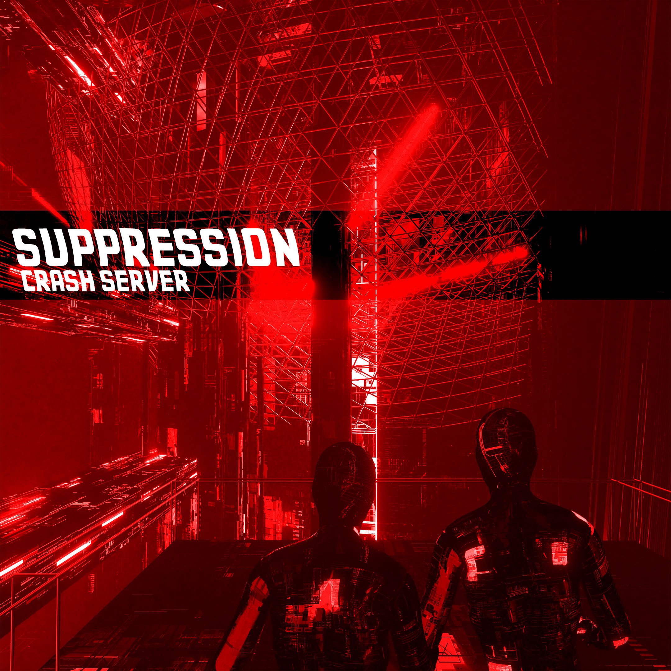 Suppression Reisub Album cover, 2 digital person in a cyber world